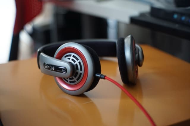 A pair of over-ear headphones